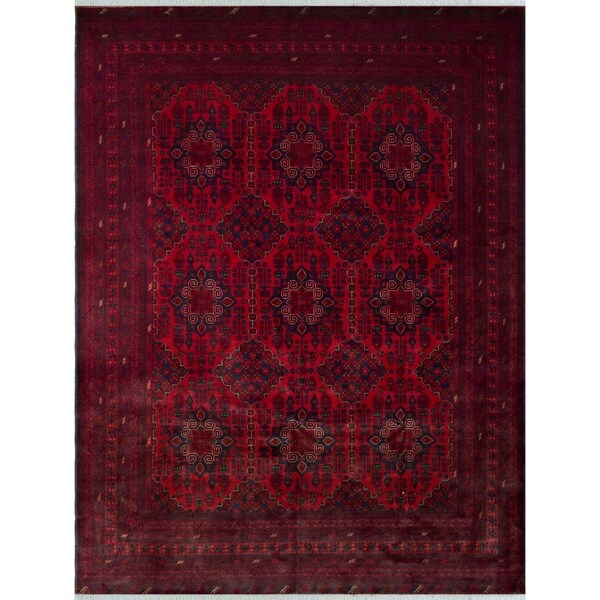 Noori Rug Khal Mohammadi Karlie Red/Black Rug - 9'7" x 12'9"