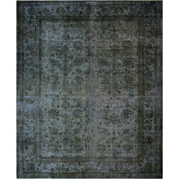 Noori Rug Distressed Overdyed Emmie Grey/Brown Rug - 11'2" x 14'1"