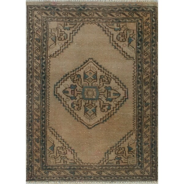 Noori Rug Vintage Distressed Kaydence Lt. Brown/Green Rug - 2'0" x 2'9"