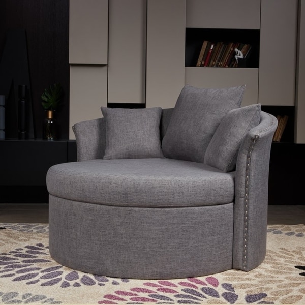 round loveseat with ottoman