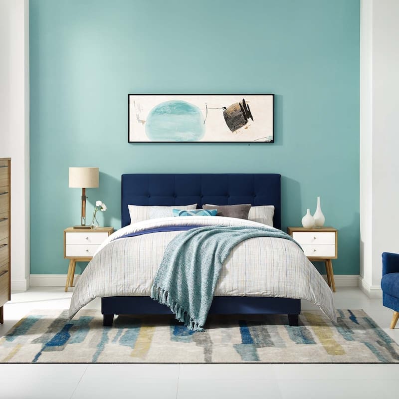 Copper Grove Belimanastir Queen Upholstered Velvet Bed