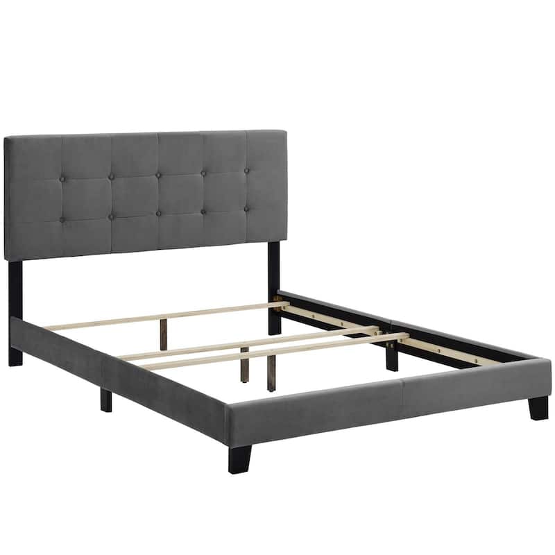 Copper Grove Belimanastir Queen Upholstered Velvet Bed