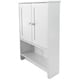 Home Elegant Bathroom Medicine Storage Mounted 2-Door Wall Cabinet - Thumbnail 2