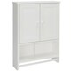 Home Elegant Bathroom Medicine Storage Mounted 2-Door Wall Cabinet - Thumbnail 4