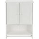 Home Elegant Bathroom Medicine Storage Mounted 2-Door Wall Cabinet - Thumbnail 3