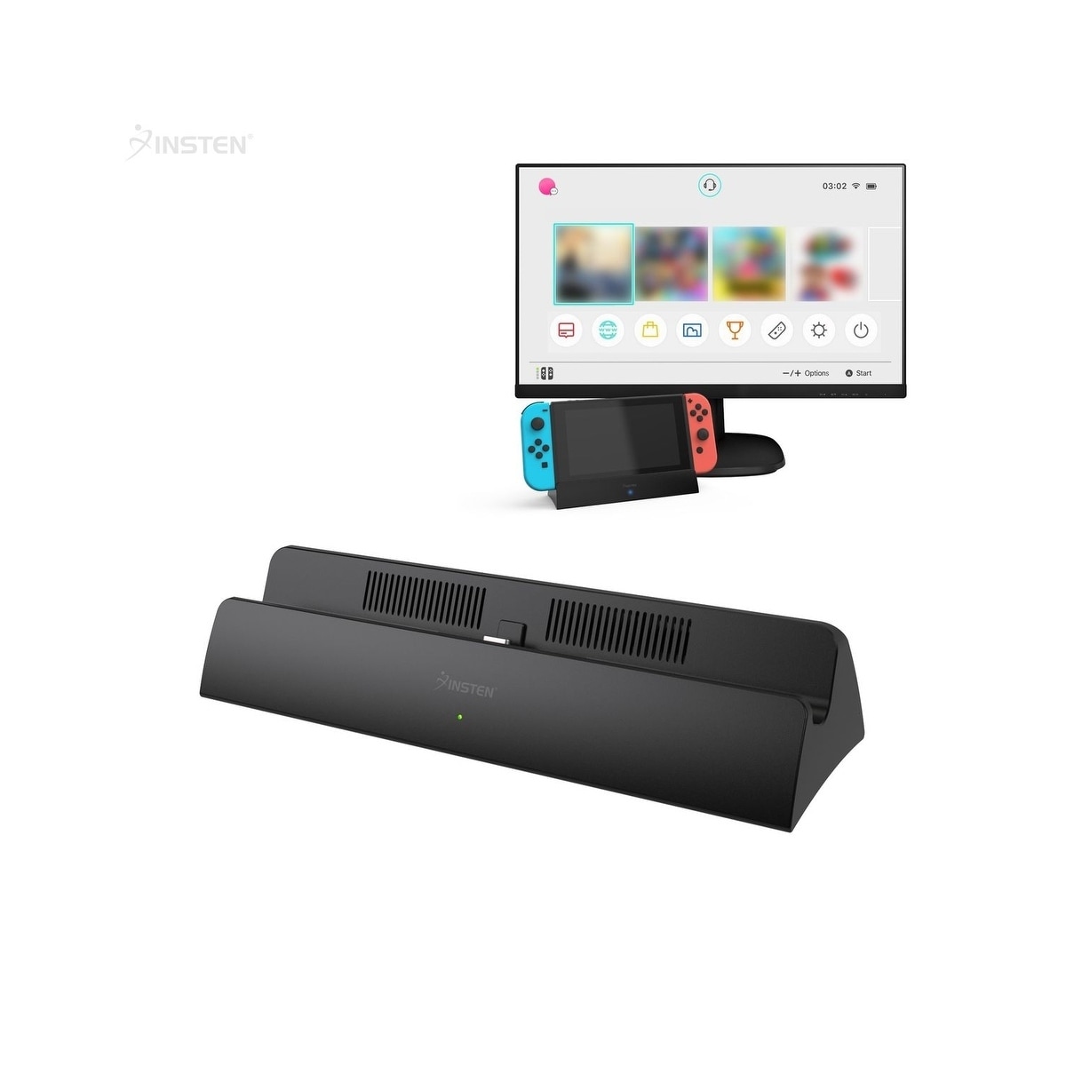Insten Portable Dock Replacement For Nintendo Switch With Tv Toggle Button Hdmi Output Usb 3 0 2 0 Ports Black Overstock