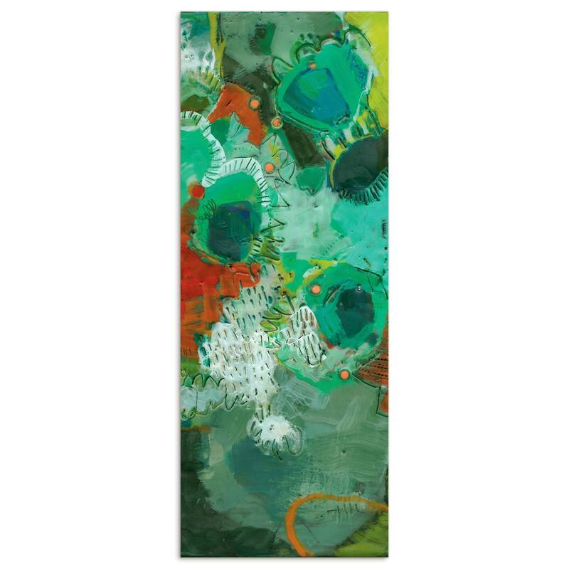 Empire Art"Lolly I" Frameless Tempered Art Glass Wall Art - 24 x 63