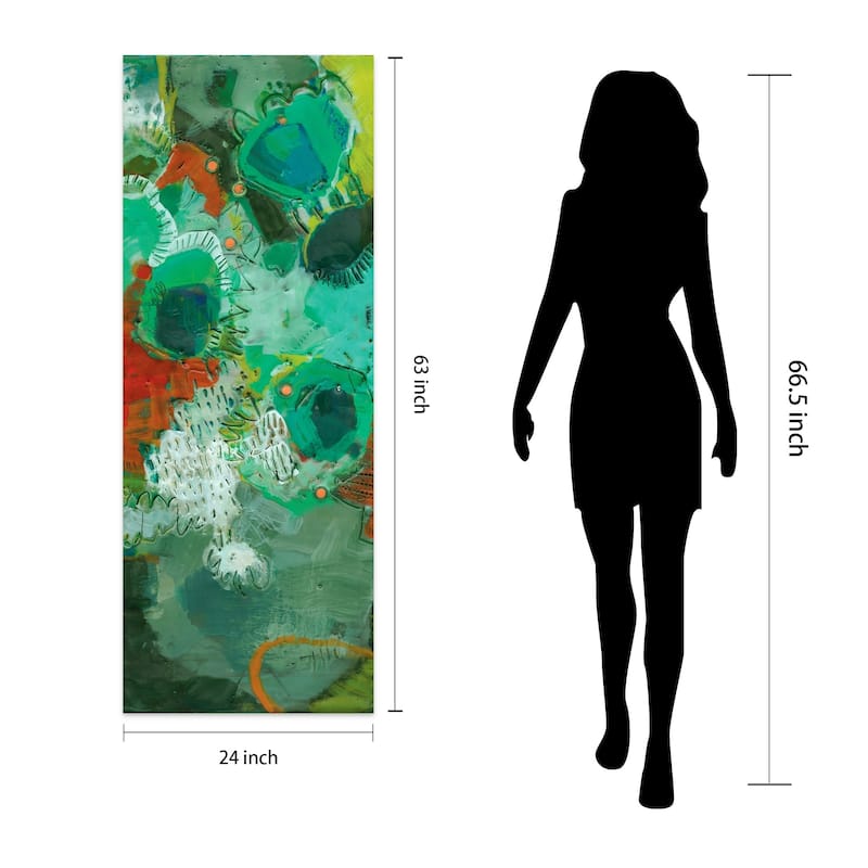 Empire Art"Lolly I" Frameless Tempered Art Glass Wall Art