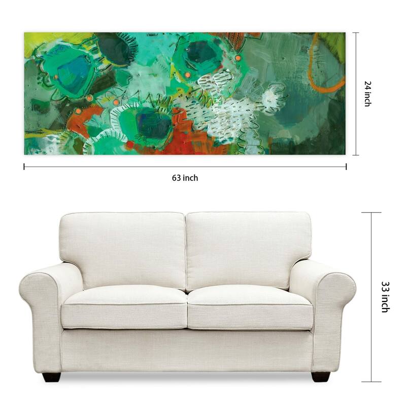 Empire Art"Lolly I" Frameless Tempered Art Glass Wall Art