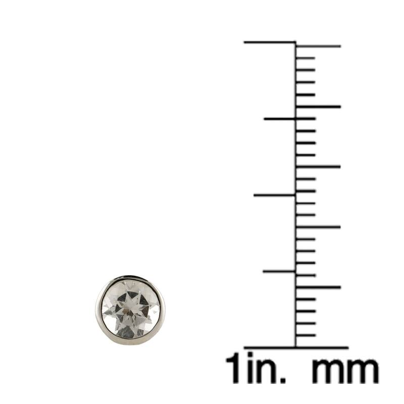 Rhodium over Sterling Silver Stud Earrings in Topaz