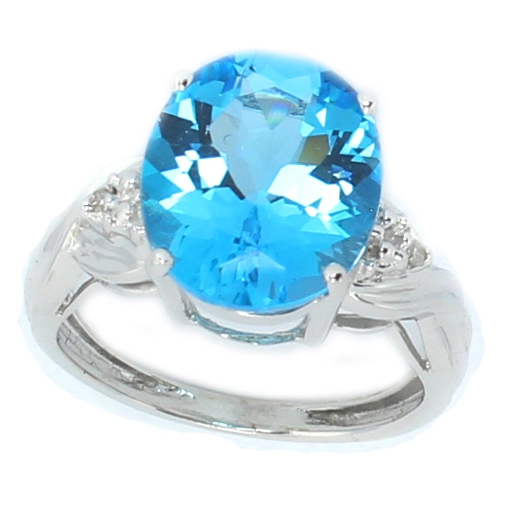 Nathan Hennick And CompanyGems en Vogue 10K Swiss Blue Topaz & Diamond ...