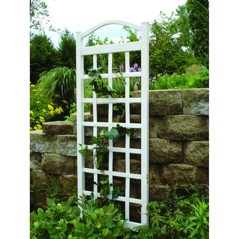 DuraTrel Cambridge 28" X 76" White Vinyl Trellis
