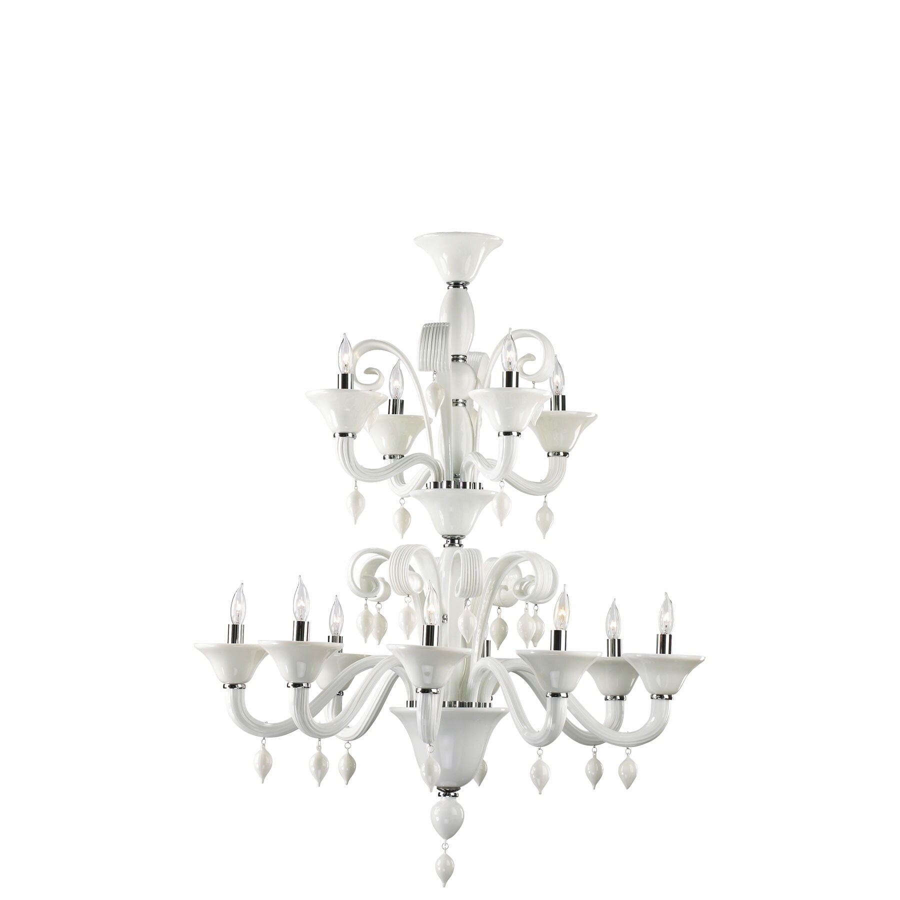 Trviso 12lt Wh Chandlr-ch - Chandeliers For Bedrooms by Overstock.com