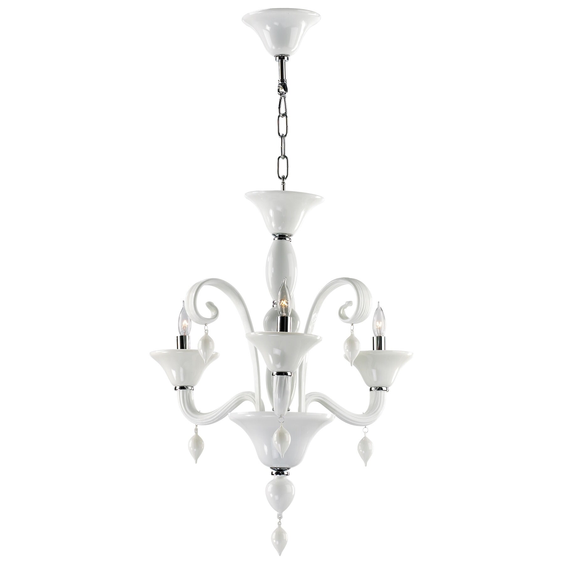 Treviso 3lt Wh Chandlr-ch - Chandeliers For Bedrooms by Overstock.com
