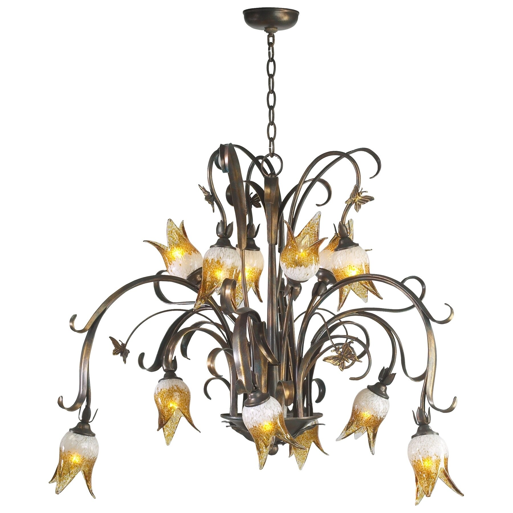 Papillion 12lt Chandlr-vi - Chandeliers For Bedrooms by Overstock.com