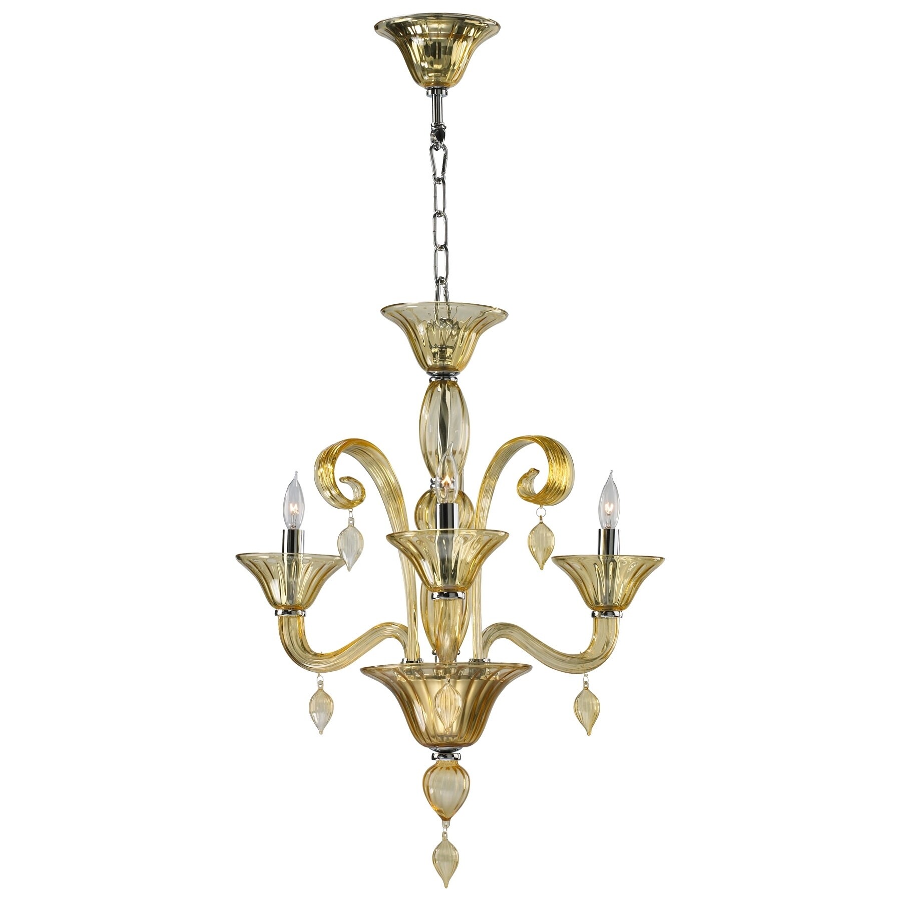 Trviso 3lt Ambr Chndlr-ch - Chandeliers For Bedrooms by Overstock.com