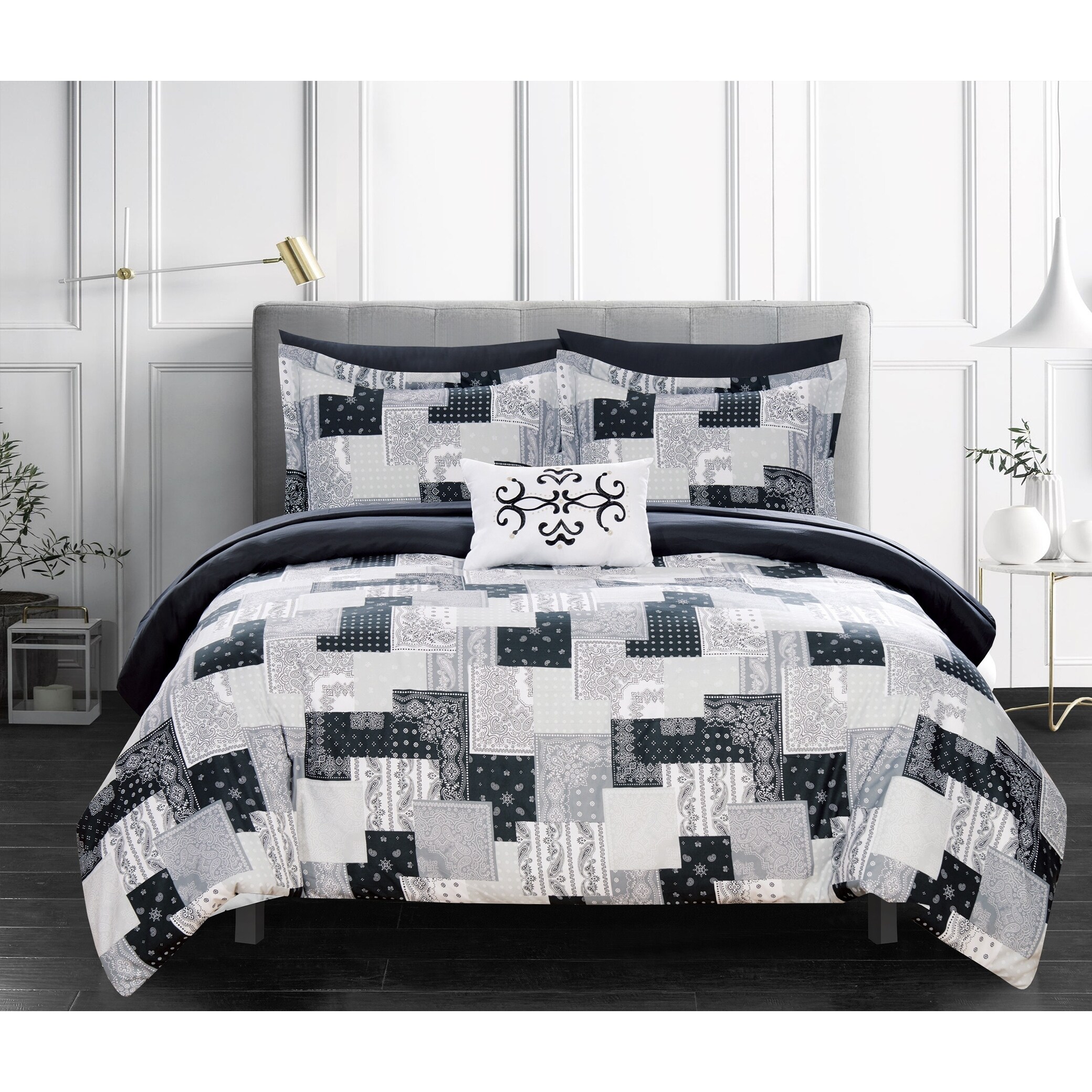 Shop Chic Home Viy 8 Piece Reversible Comforter Set Patchwork