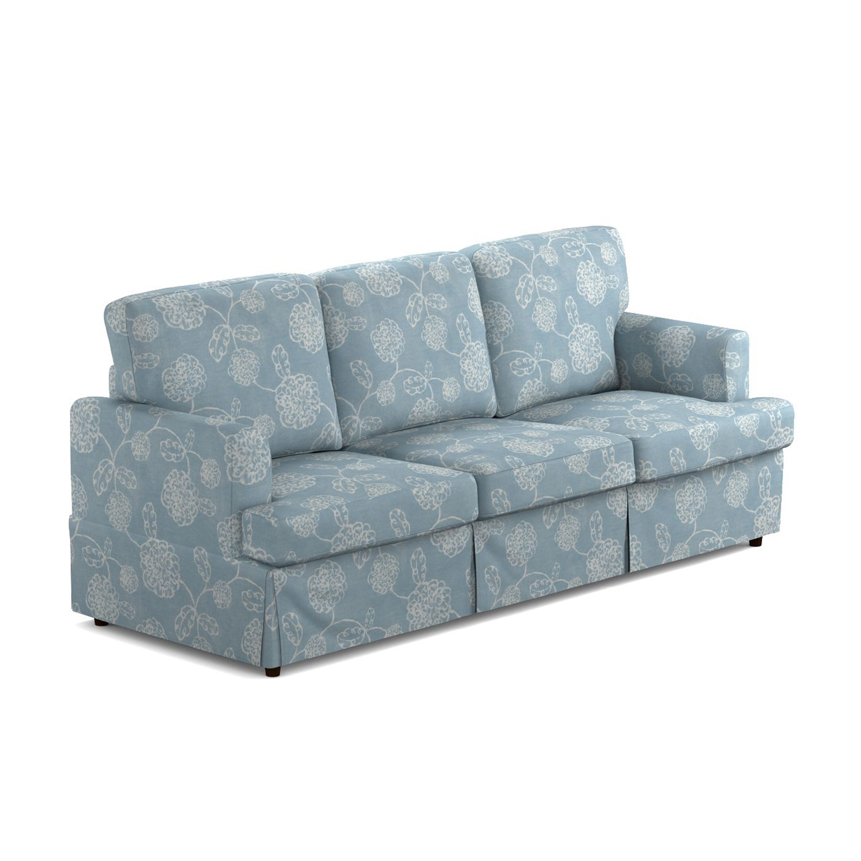 Shop Handy Living Orlando Sofast Blue Floral Slipcover Sofa With