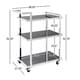 Strick & Bolton Ariana Chrome Finish Metal Bar Cart - Thumbnail 4