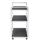 Strick & Bolton Ariana Chrome Finish Metal Bar Cart - Thumbnail 2