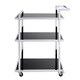 Strick & Bolton Ariana Chrome Finish Metal Bar Cart - Thumbnail 3