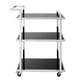 Strick & Bolton Ariana Chrome Finish Metal Bar Cart - Thumbnail 1
