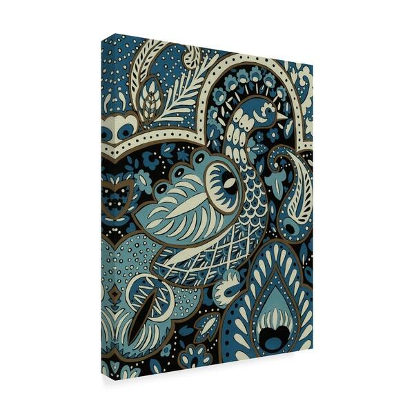 Chariklia Zarris 'Indigo Peacock I' Canvas Art - Bed Bath & Beyond ...