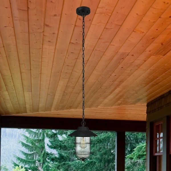 Havenside Home Mallon Matte Black Outdoor Indoor Pendant