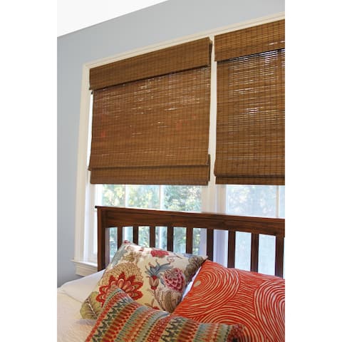 Radiance Cordless Maple Cape Cod Flatweave Bamboo Roman Shade