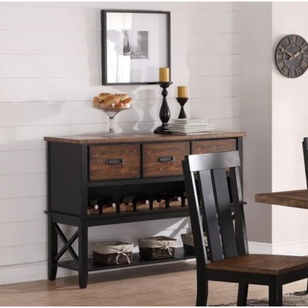 Ramona Dark Brown Wood Finish Server