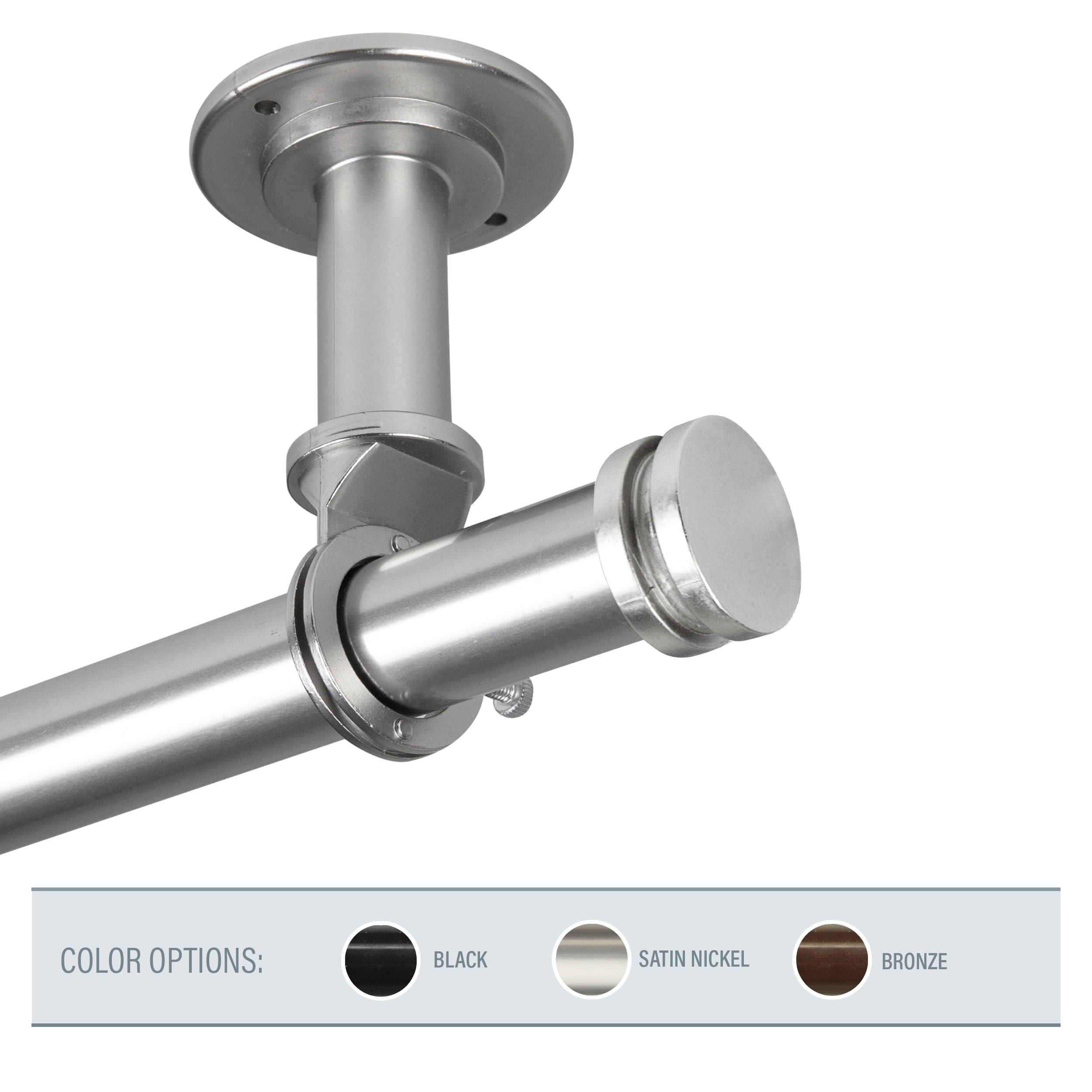 InStyleDesign Pita 1 inch Diameter Ceiling Curtain Rod/ Room Divider