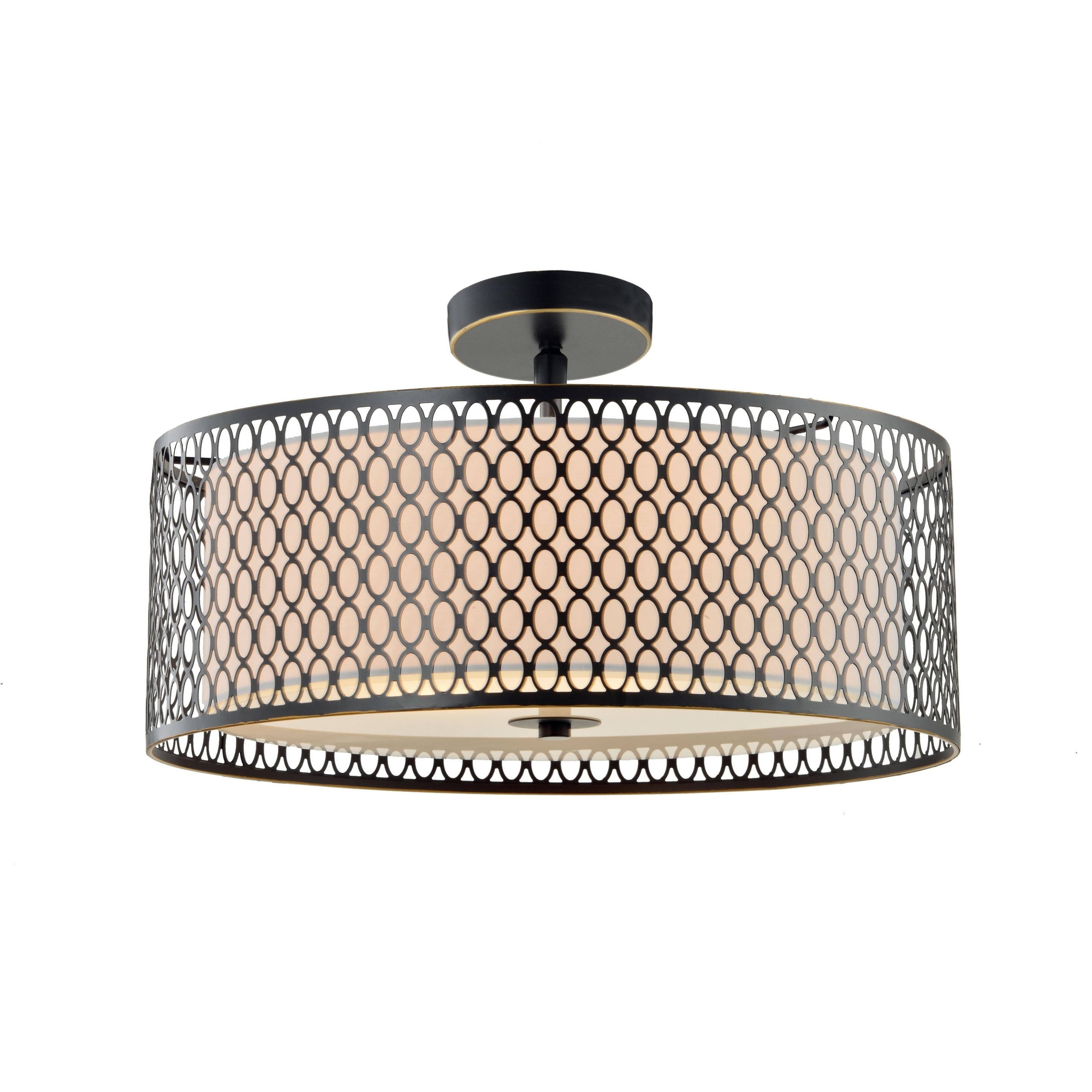 Woodbridge Lighting 1663brzle Spencer Semi Flush Bronze Off White Shade W Embedded Led Woodbridge Lighting 1663brzle Spencer Semi Flush Bronze Off White Shade W Embedded Led
