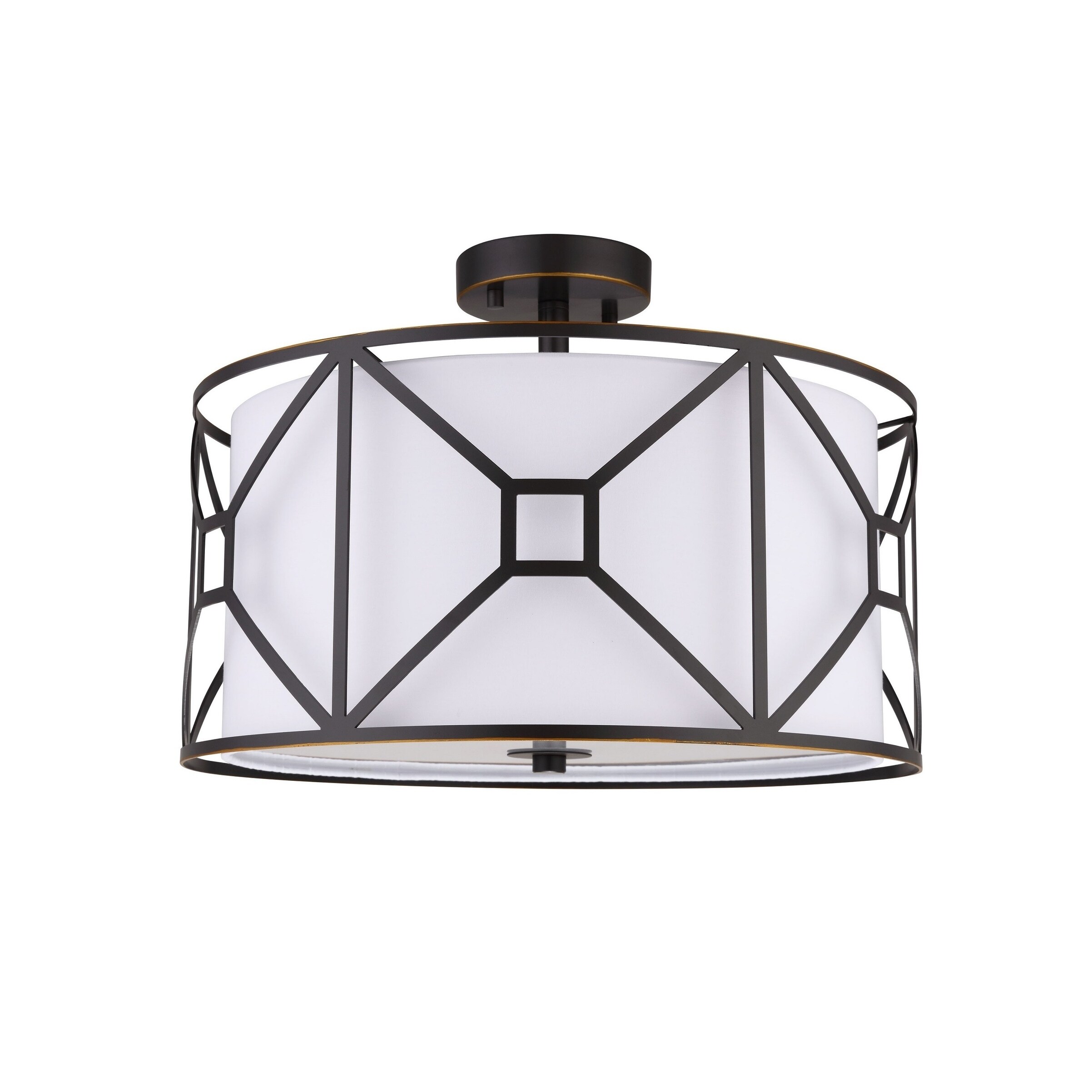 11.38-in W Textured Black Outdoor Flush Mount Light
