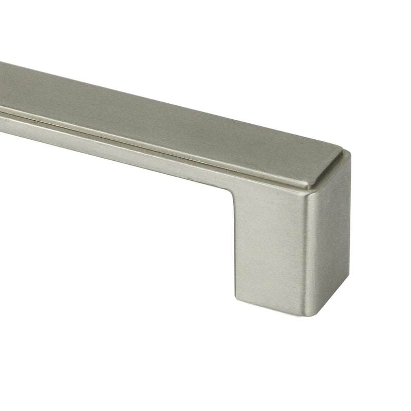 Contemporary 5-7/8-inch Nepoli Stainless Steel Brushed Nickel Finish Square Cabinet Bar Pull Handle (Case of 10)