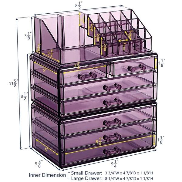 Shop Ikee Design Makeup Organizer Jewelry Storage Case 3 Pieces