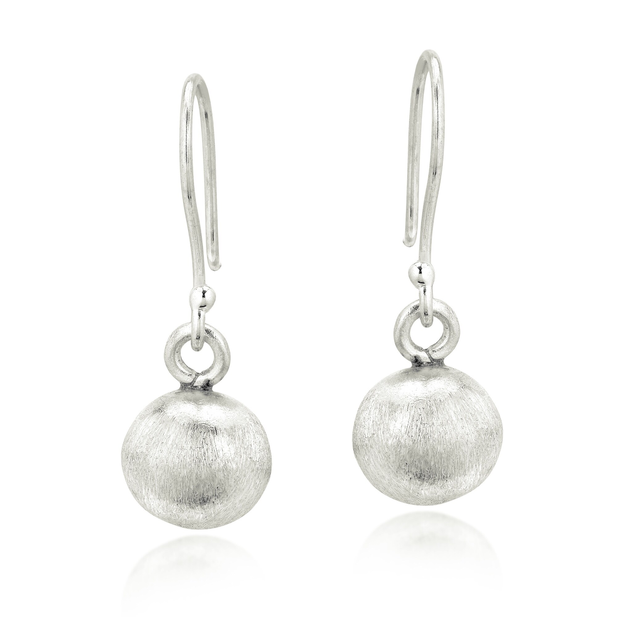Handmade Uniquely Simple Karen Hilltribe Silver Sphere Dangle Earrings Thailand Handmade Uniquely Simple Karen Hilltribe Silver Sphere Dangle Earrings Thailand