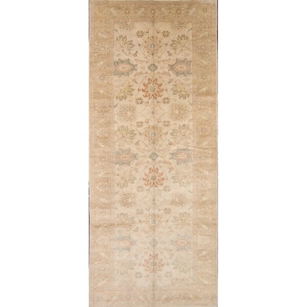 Copper Grove Soften Oushak Ziegler Egypt Floral Oriental Wool Handmade Rug Beige - 14'2" x 6'0" runner