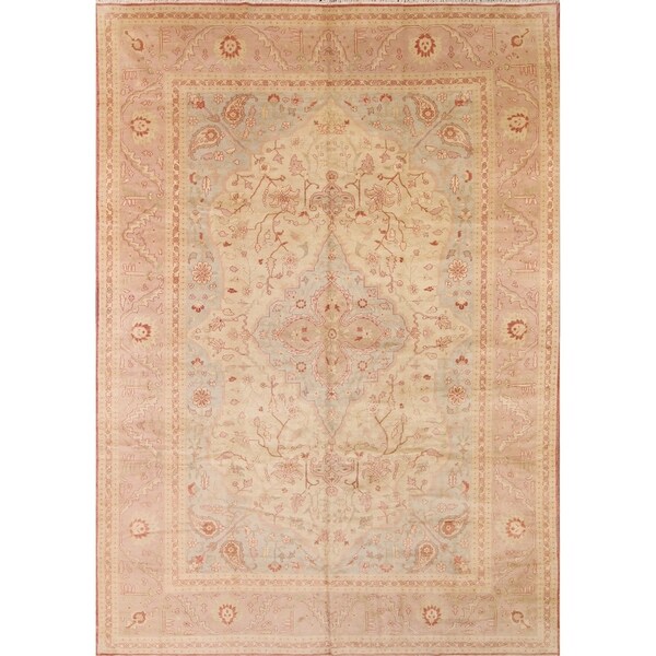 Classical Heriz Handmade Oriental Wool Hand Made Area Rug - 13'6" x 10'0"