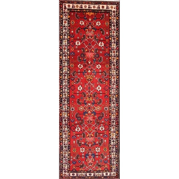 Hamadan Persian Handmade Geometric Rug Runner 14 Ft Long For Hamadan Persian Handmade Geometric Rug Runner 14 Ft Long For Entryway 13 X27
