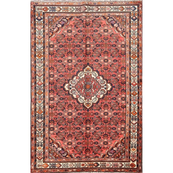 Hamadan Persian Hand Made Wool Oriental Area Rug For Dinning Room - 6'10" x 4'5"