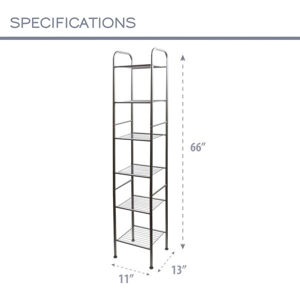 Shop Hermosa Home 6 Tier Steel Decorative Storage Shelving Unit