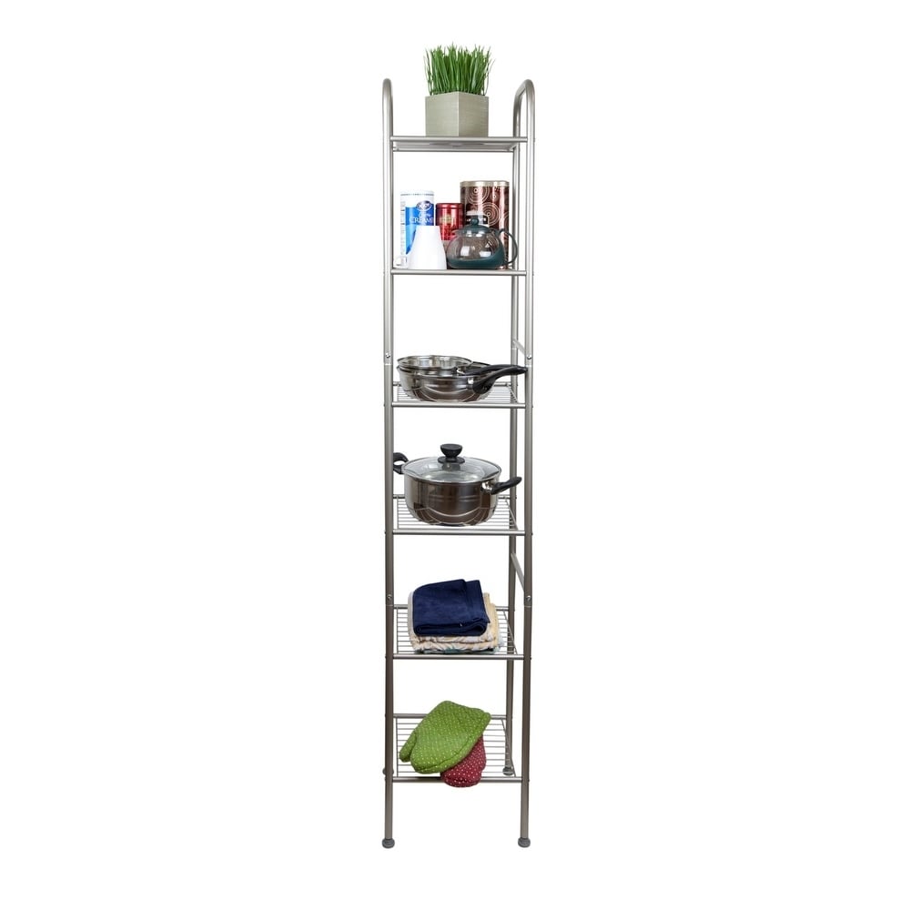 Shop Hermosa Home 6 Tier Steel Decorative Storage Shelving Unit