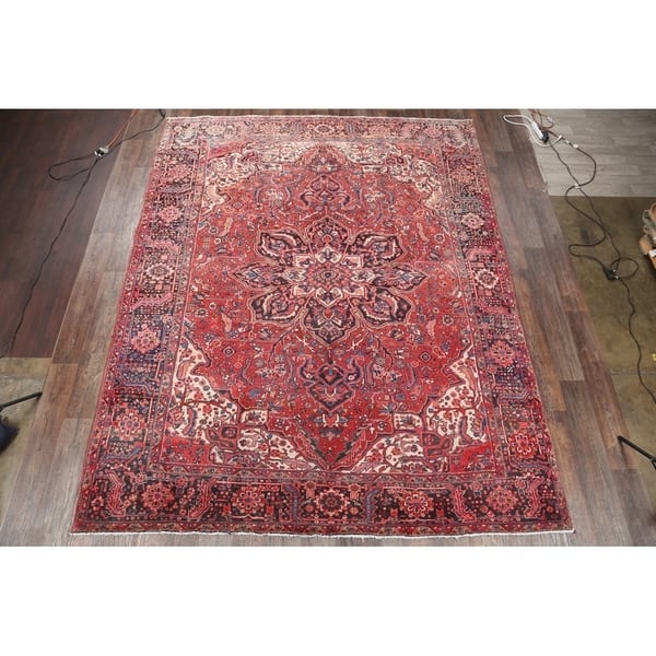 Antique Heriz Handmade Wool Persian Traditoinal Living Room Antique Heriz Handmade Wool