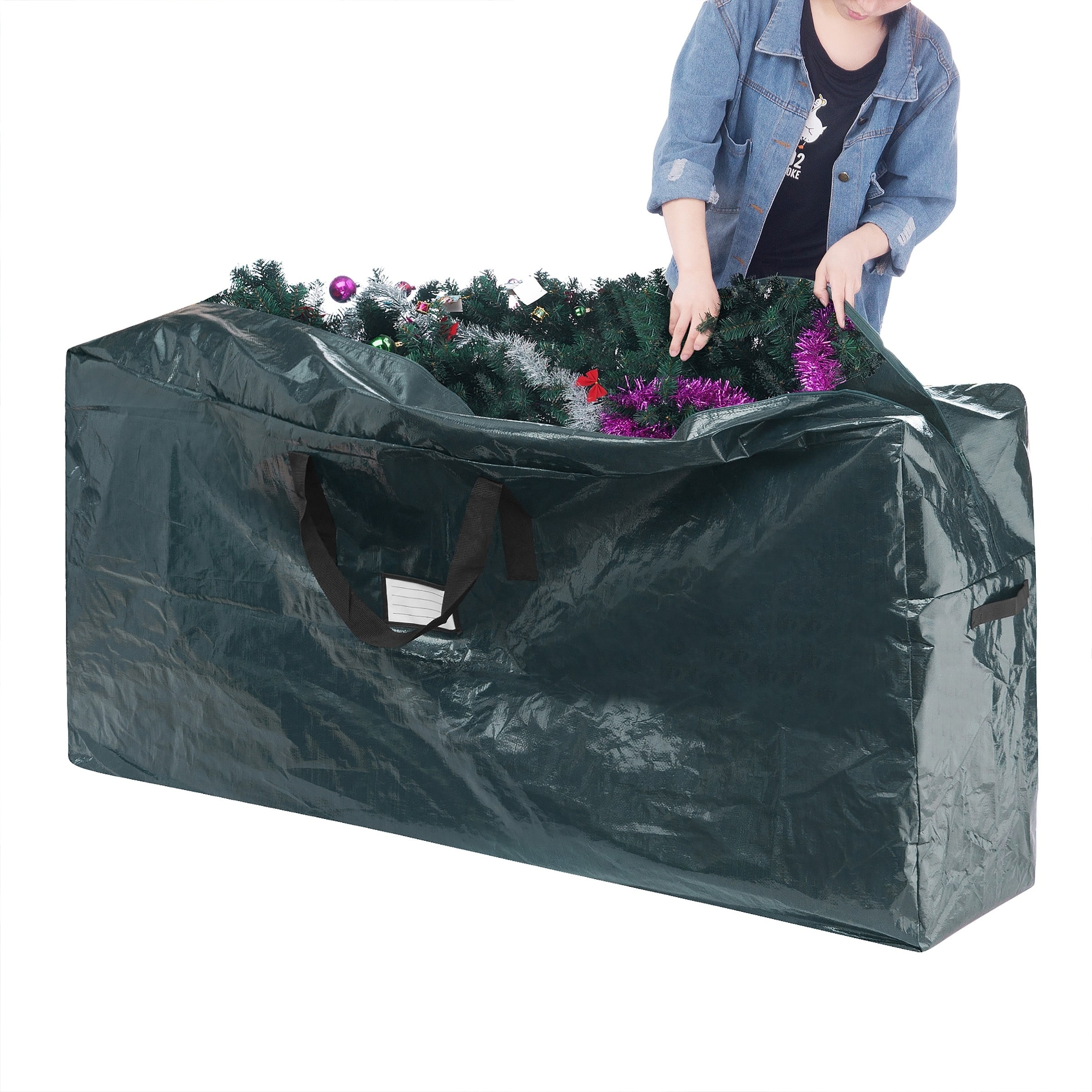 Elf Stor Premium Christmas Bag Green Extra Large for up to 9 Foot Tree Storage