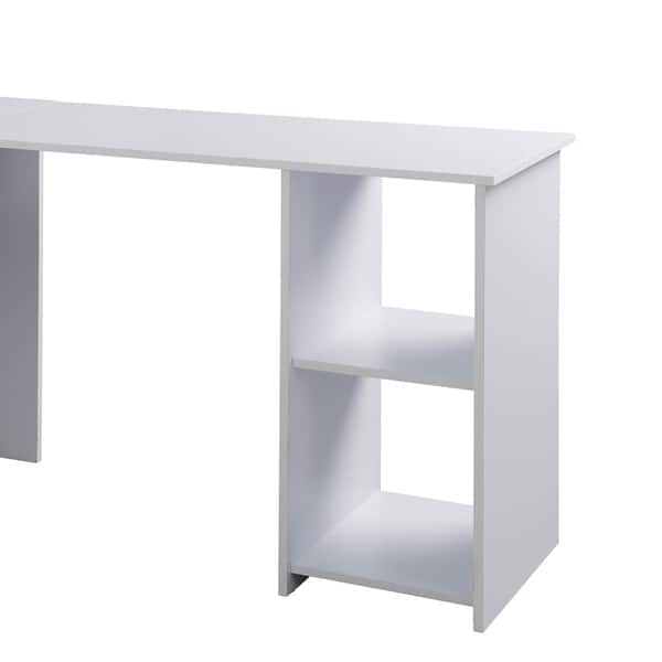 Shop Fineboard L Shaped Office Corner Desk With Two Side Shelves