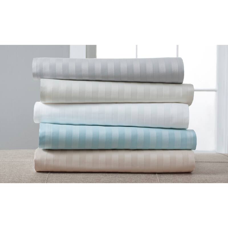Elite Home Products 1200 Thread Count Cotton Rich Lt. Blue Luxury Estate Bonus Bed Sheet Set