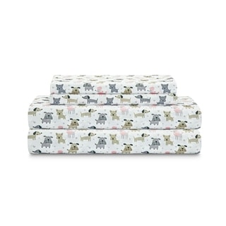 Microfiber Puppy Love Print Sheet Set
