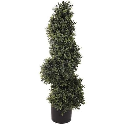 33" Artificial Deluxe Boxwood Spiral Topiary