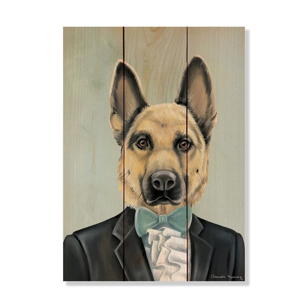 German Shepherd - 11x15 - Inside/Outside WoodWall Art - Multi-color