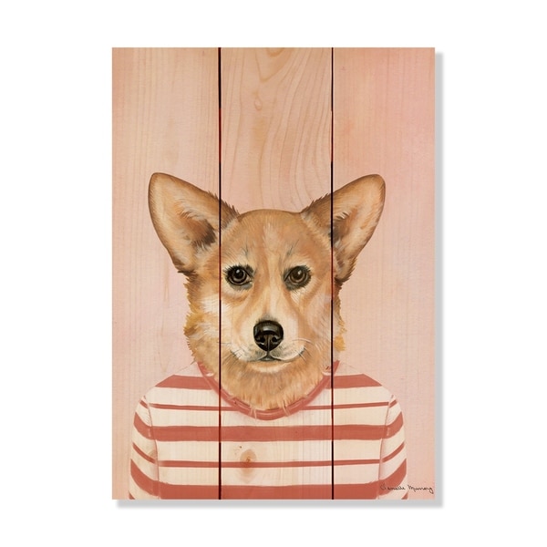 Corgi - 11x15 - Inside/Outside WoodWall Art - Multi-color